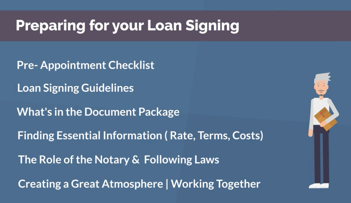 Loan Signing Intro/Prep for your Signers
