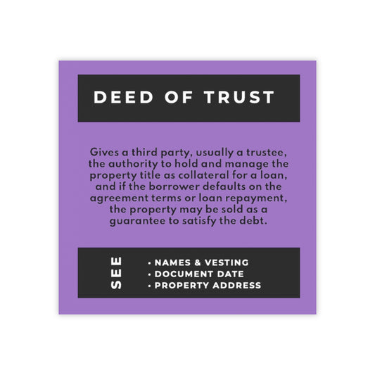 50-Sheet Post-it® Note Pad | Deed of Trust